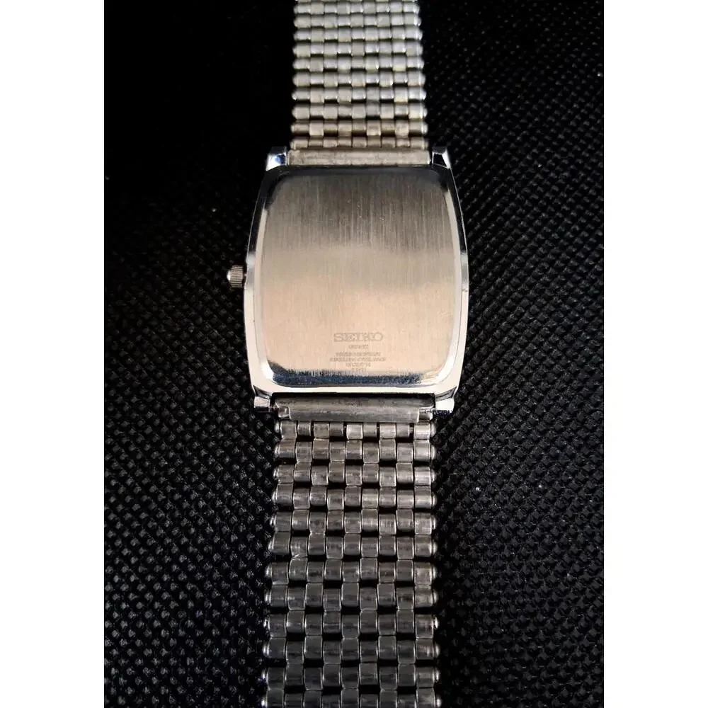 Men's Vintage Seiko Barrel/Tonneau Stainless Steel Tank RARE